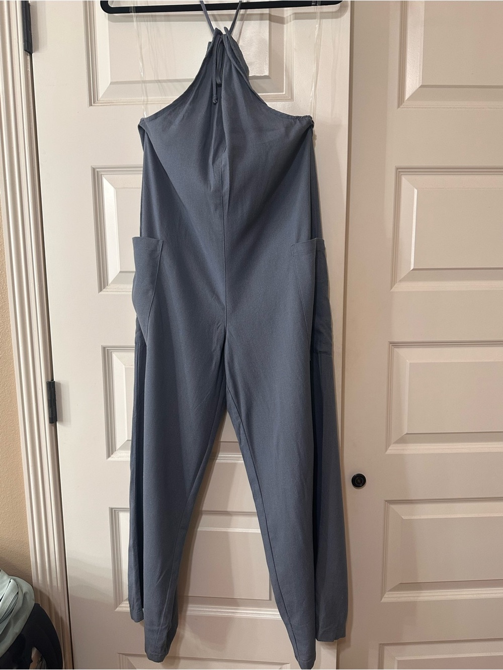 Vanilla Star Halter Jumpsuit in Dusty Blue - Picture 2 of 5
